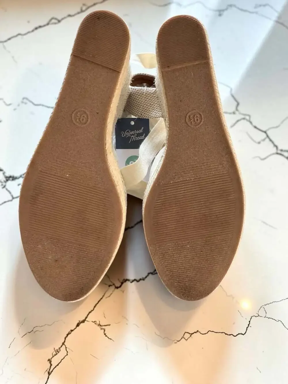 Universal Thread Adriana Canvas Wedge Espadrille - Cream 9.5